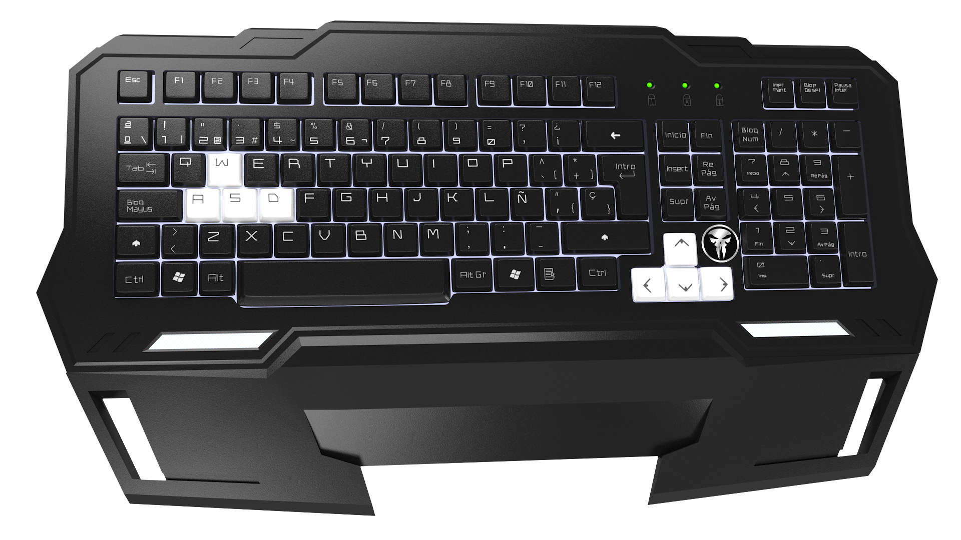 Mars Gaming MKHA1 keyboard USB Black, White – image 6