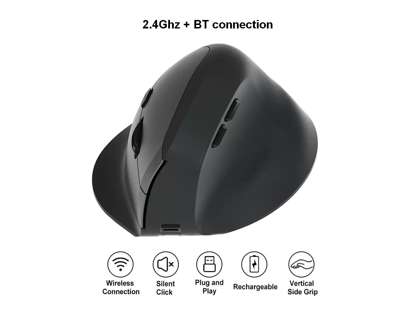 Equip Ergonomic Dual Mode Wireless mouse, Rechargeable – image 9