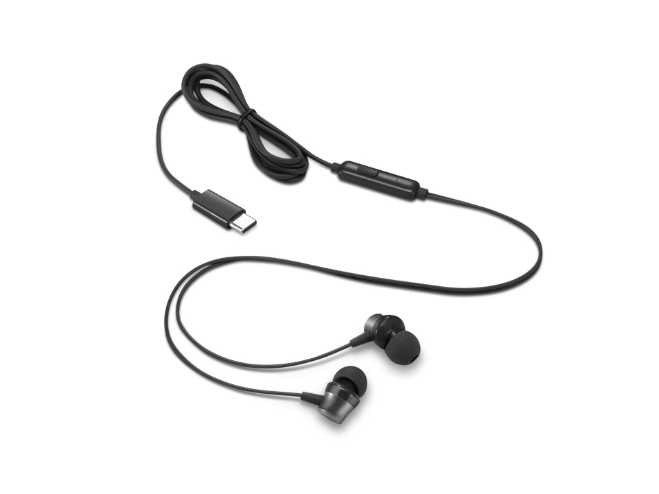 Lenovo 4XD1J77351 headphones/headset Wired In-ear Office/Call center USB Type-C Black – image 2