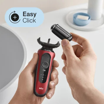 Braun Series 6 61-R1000s Foil shaver Black, Red – image 6