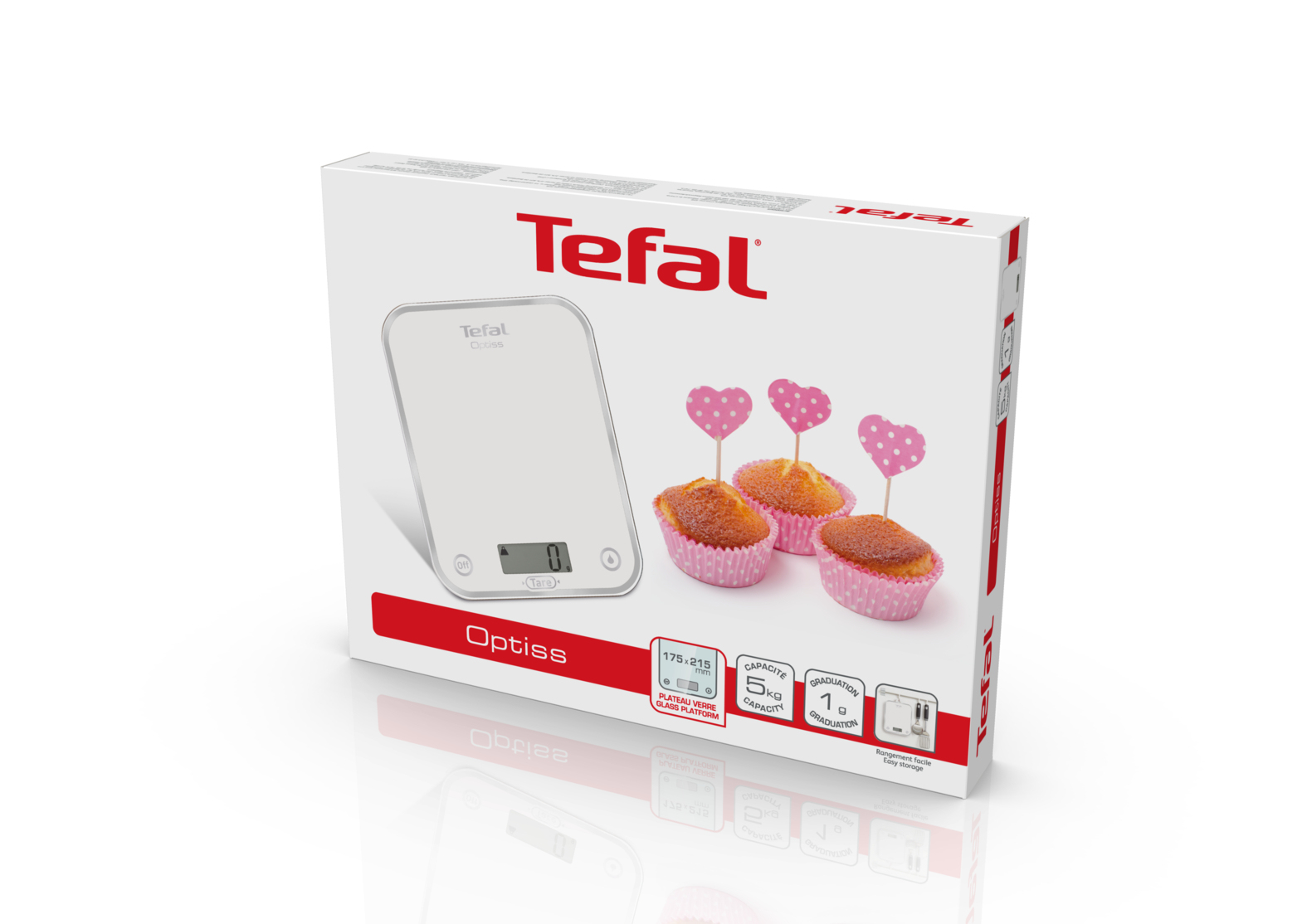 Tefal Optiss BC5000V2 kitchen scale White Countertop Rectangle Electronic kitchen scale – image 2