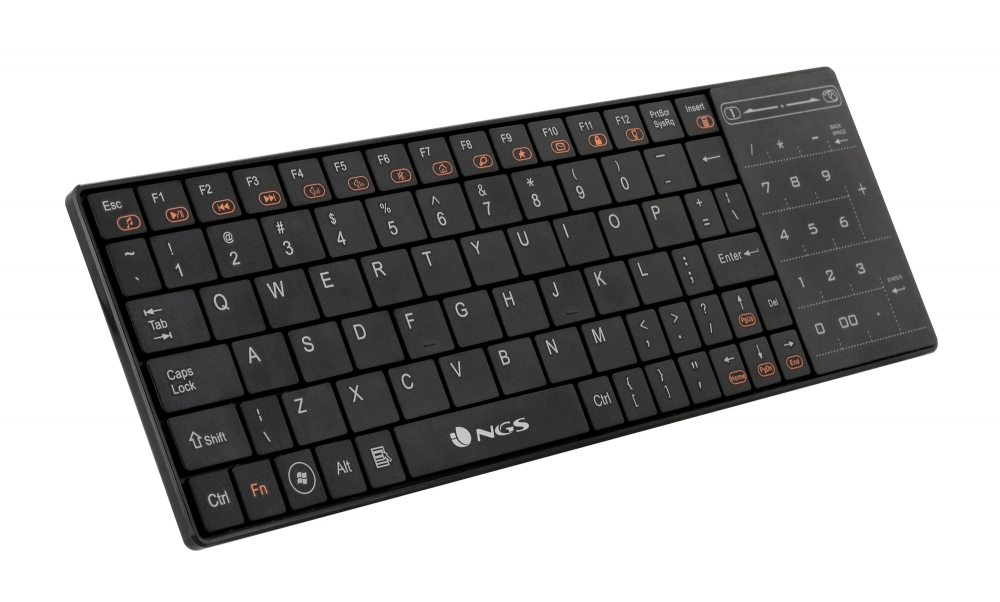 NGS TVfighter keyboard TV RF Wireless QWERTY English Black