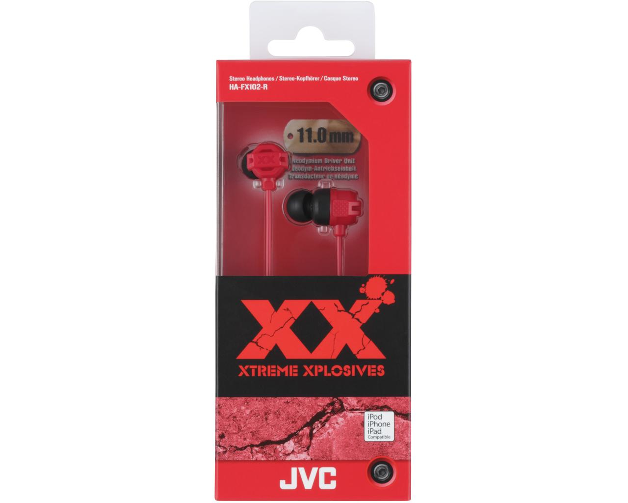JVC HA-FX102-R-E XTREME XPLOSIVES Series Headphones – image 2