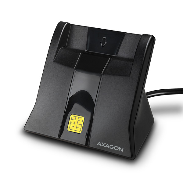 Axagon CRE-SM4 smart card reader Indoor USB USB 2.0 Black – image 1