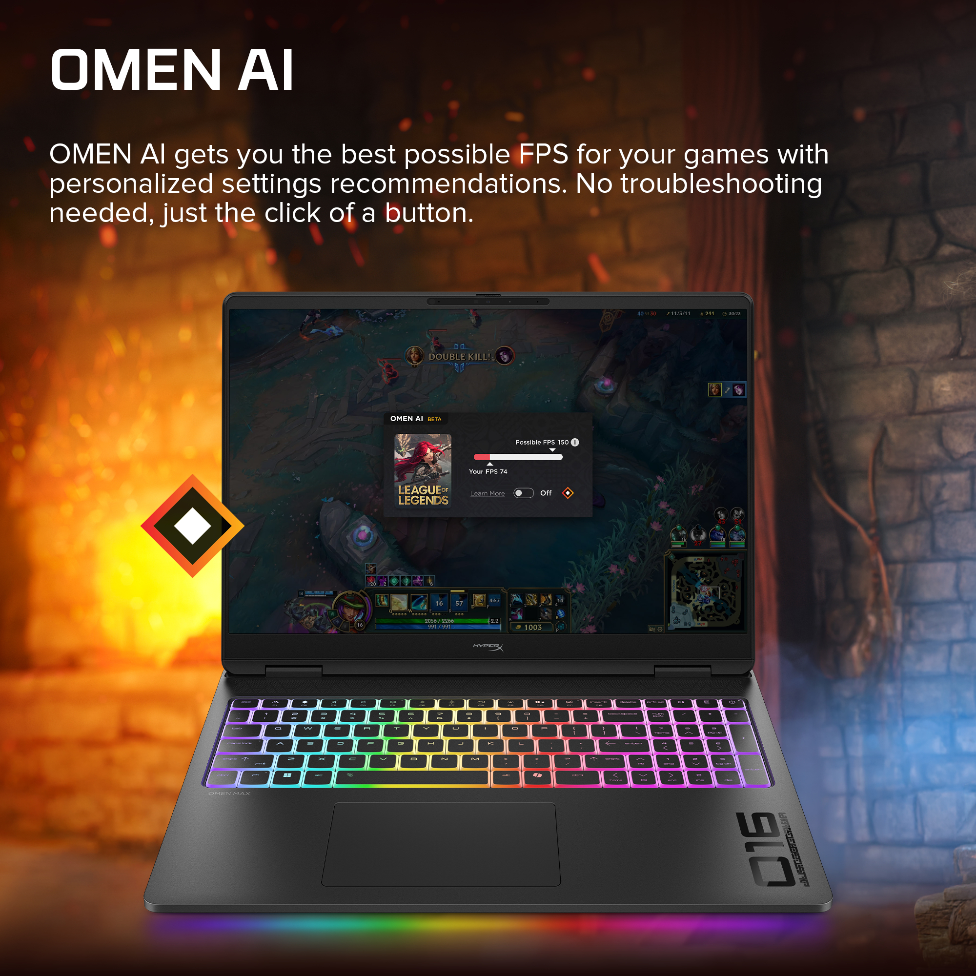 HP HyperX OMEN MAX 16 inch Gaming Laptop PC 16-ak1501na Copilot+ PC AMD Ryzen AI 9 40.6 cm (16″) 2.5K 48 GB DDR5-SDRAM NVIDIA GeForce RTX 5070 Ti Wi-Fi 7 (802.11be) Windows 11 Home Black image 7