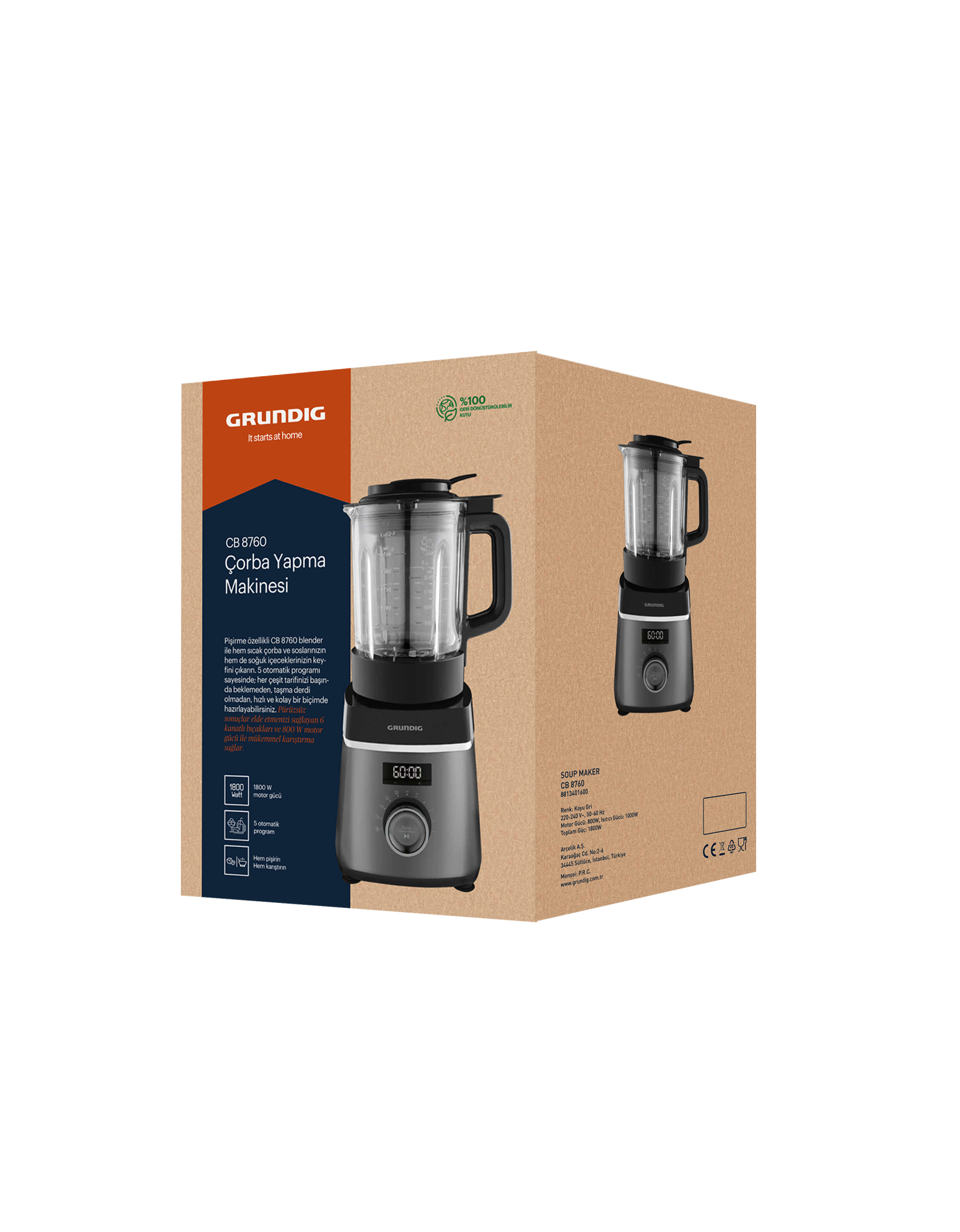 Grundig CB 8760 Çorba Makinesi ve Blender Professional Line – image 4