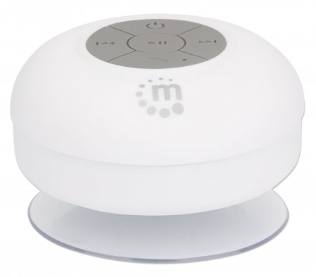 Manhattan Bluetooth Shower Speaker (Clearance Pricing), Waterproof design with suction-cup mount, Omnidirectional Mic, Integrated Controls, 5 hour Playback time – image 3