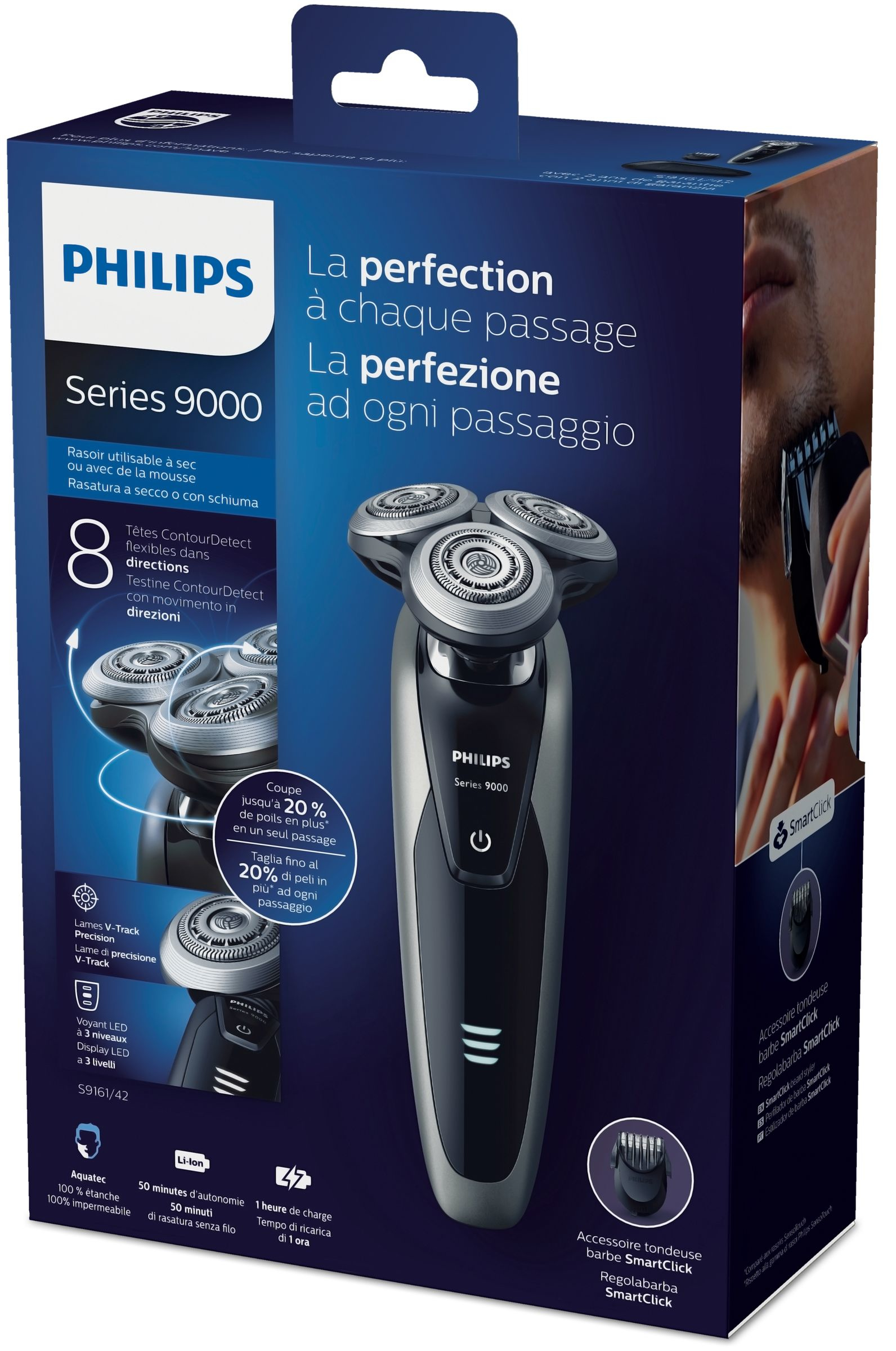 Philips SHAVER Series 9000 S9161/42 men's shaver Rotation shaver Black, Grey – image 2