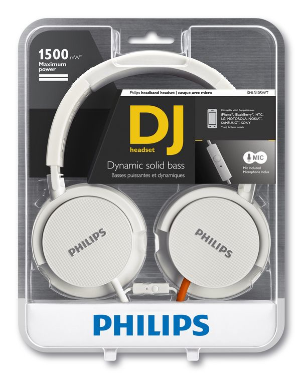 Philips SHL3105WT/28 headphones/headset Wired Head-band White – image 2
