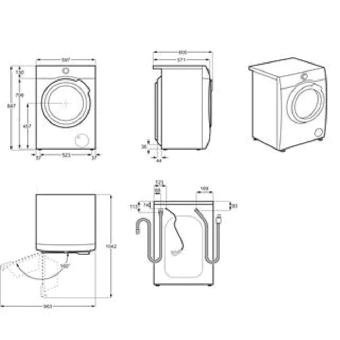 AEG L8FEE845X+43PFS5803/12 washing machine Front-load – image 3