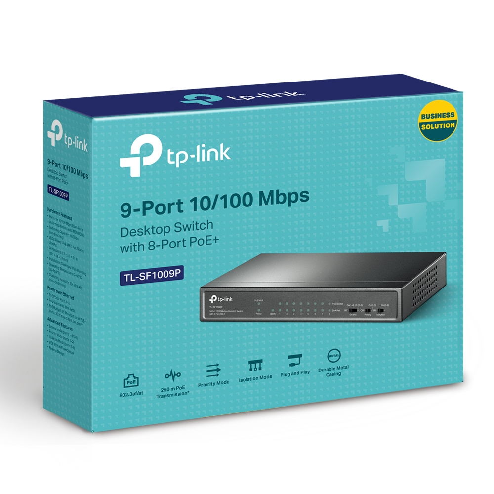 TP-Link 9-Port 10/100Mbps Desktop Switch with 8-Port PoE+ – image 4