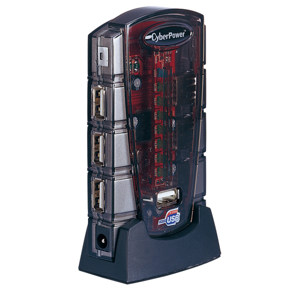 CyberPower CP-H720P interface hub 480 Mbit/s Black