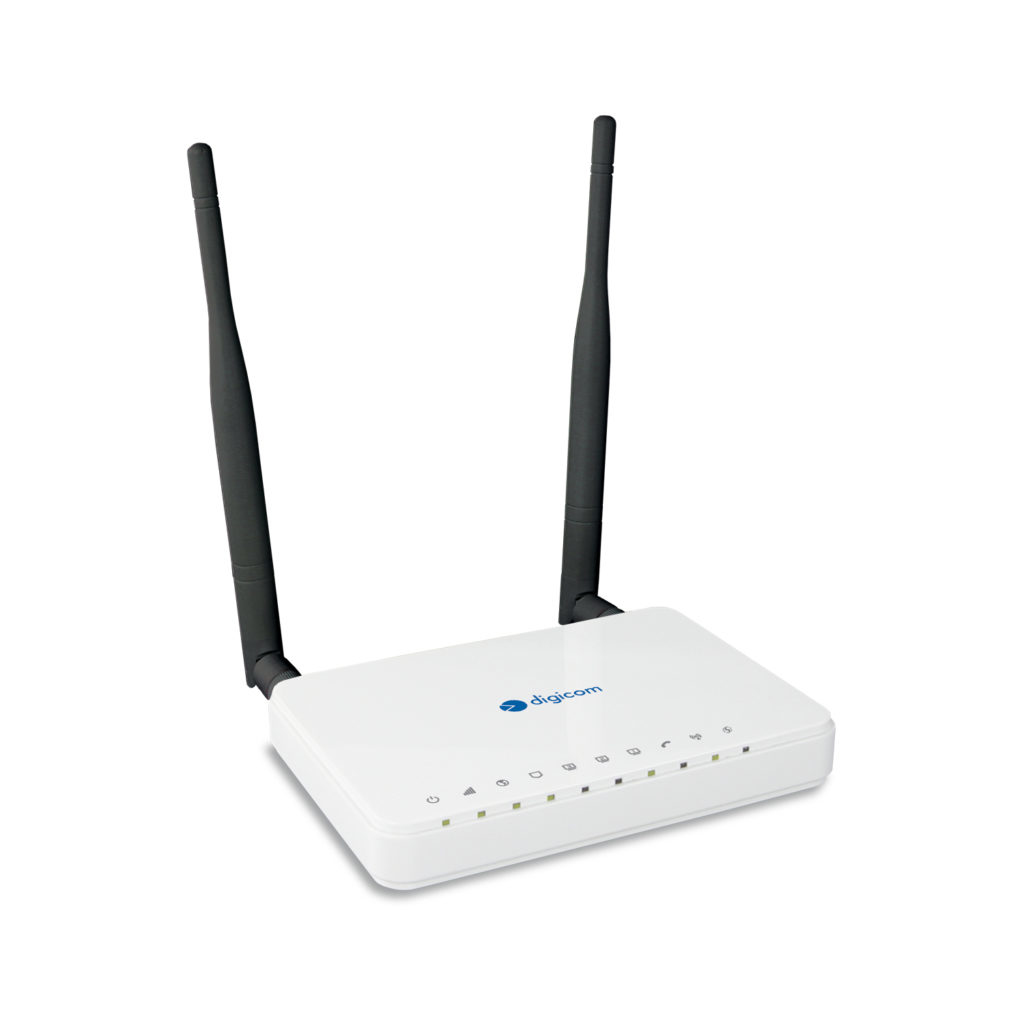 Digicom 8E4615 wired router Fast Ethernet Black, White