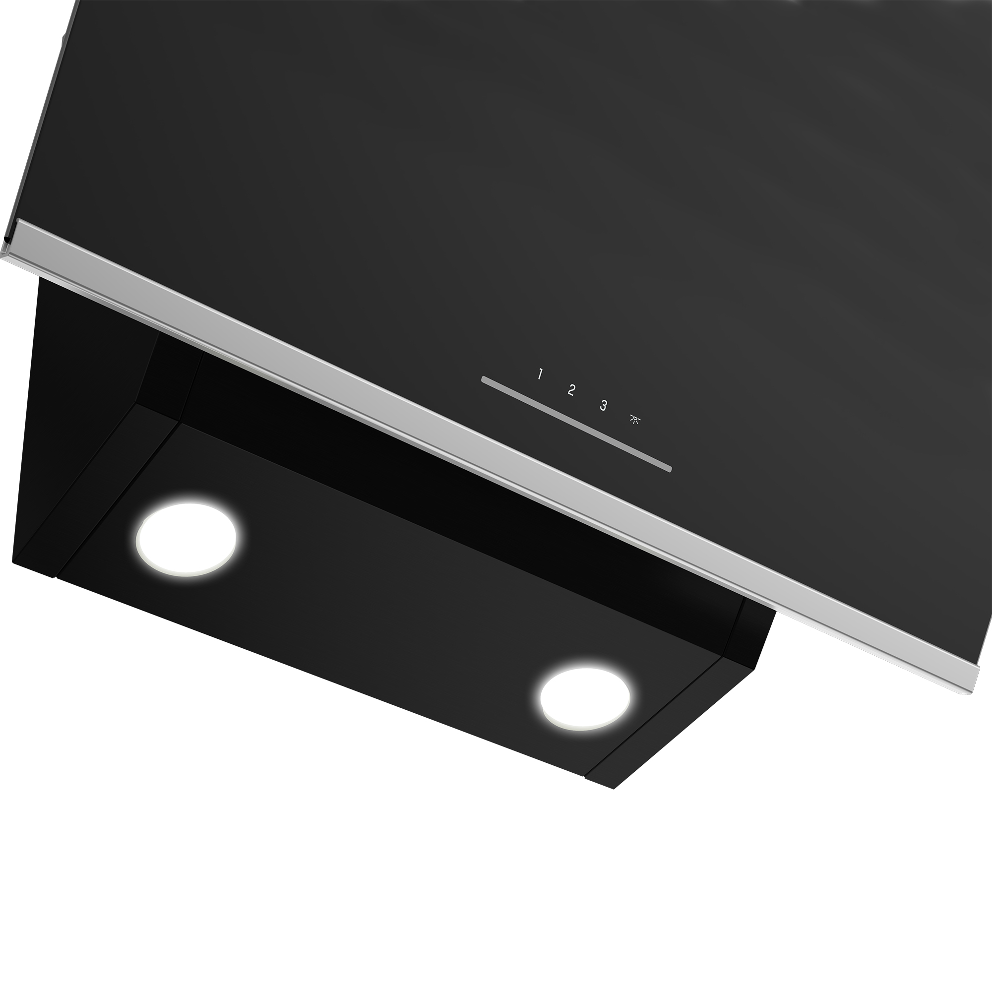 Grundig GDSP2460BC cooker hood Wall-mounted Black, Stainless steel 631 m³/h – image 2
