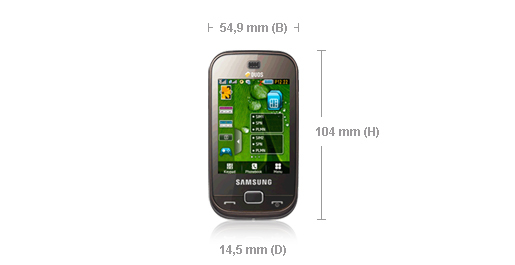 Samsung B5722 7.11 cm (2.8") 105.6 g Brown Feature phone – image 4