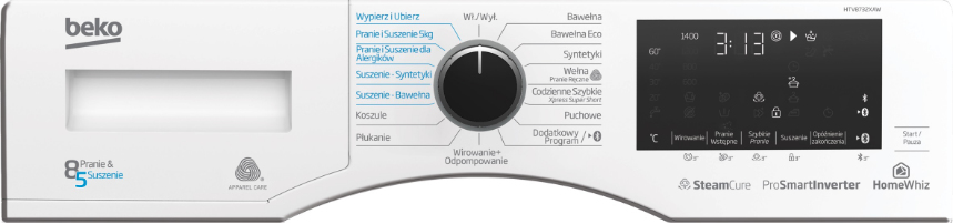 Beko HTV8732XAW washer dryer Freestanding Front-load White – image 2