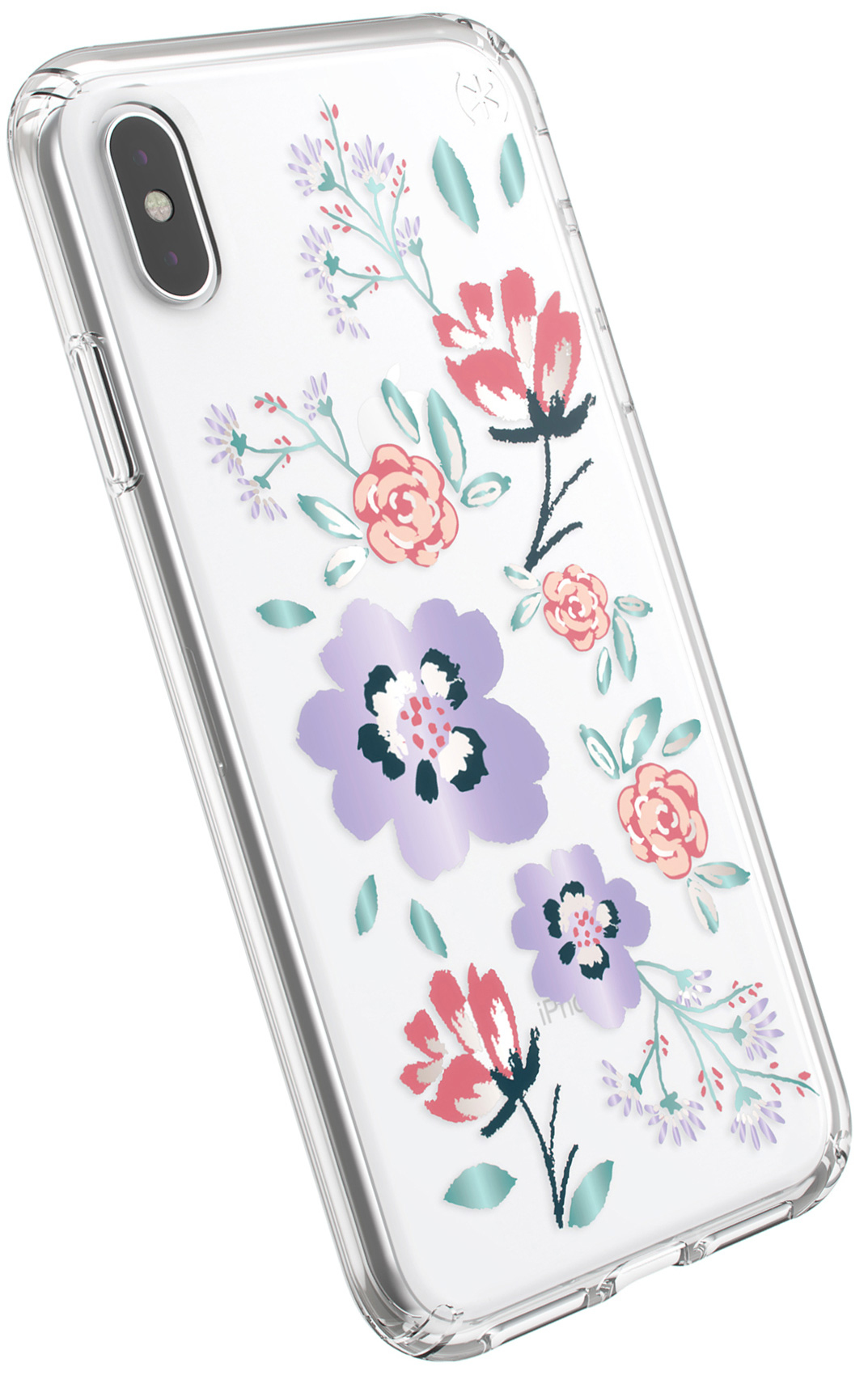 Speck Presidio Clear + Print Apple iPhone XS Max Canopyfloral Lavender/Clear