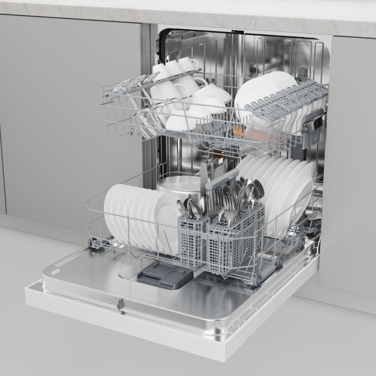Gorenje Integrerad diskmaskin för en diskret kökslösning med plats för 14 kuvert. Flexibla korgar anpassas efter olika behov, låg ljudnivå på – image 5