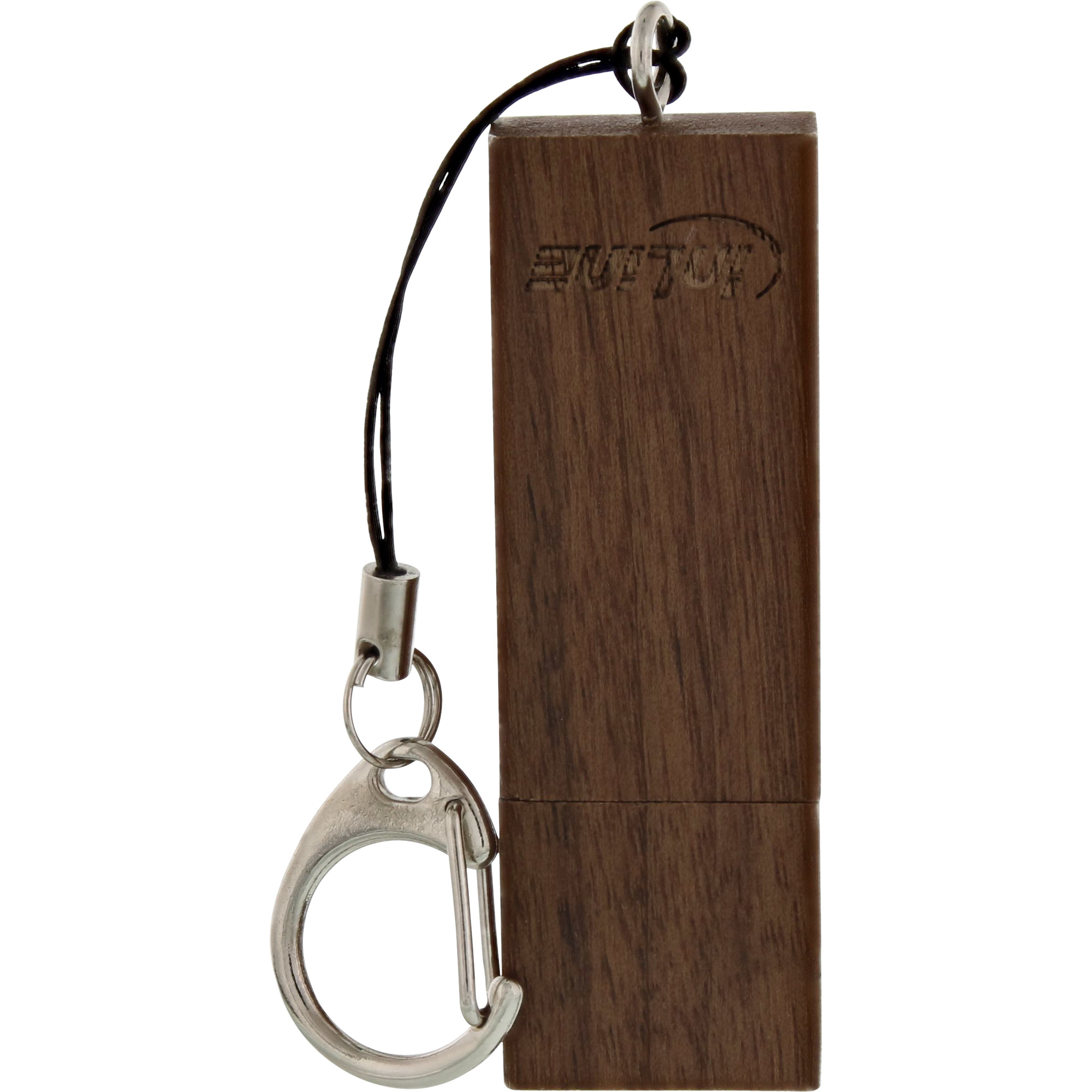InLine USB 3.0 Flash drive, woodline walnut, with Keychain – image 2