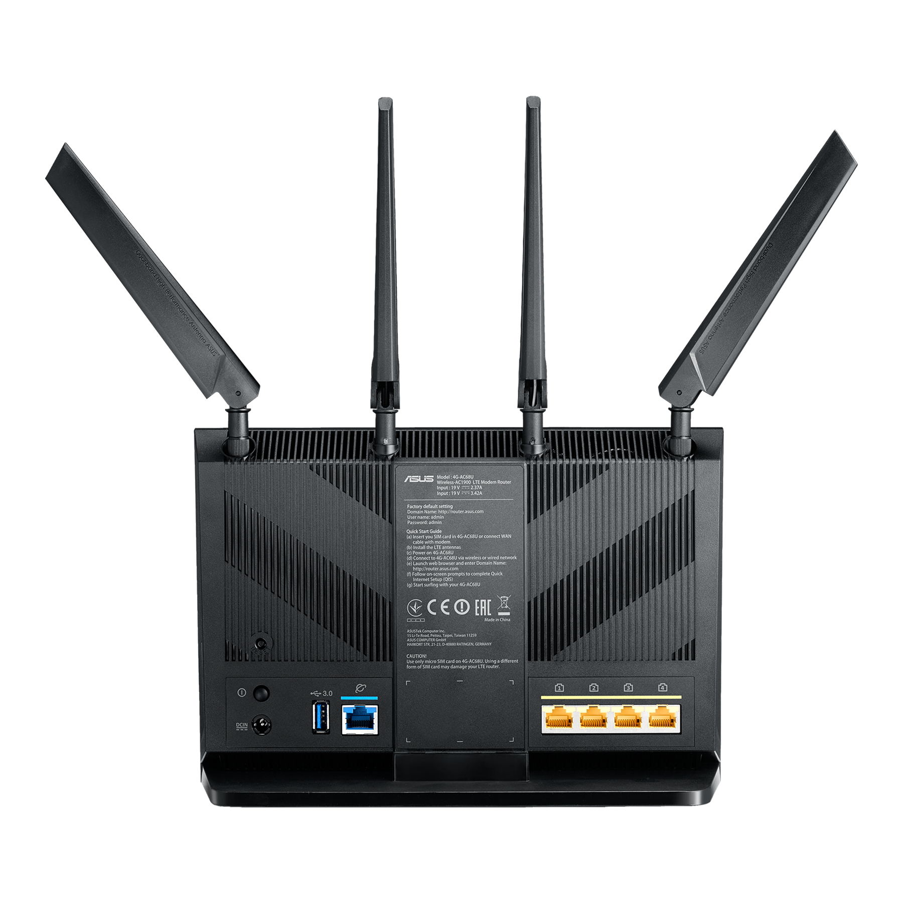 ASUS 4G-AC68U wireless router Gigabit Ethernet Dual-band (2.4 GHz – image 3