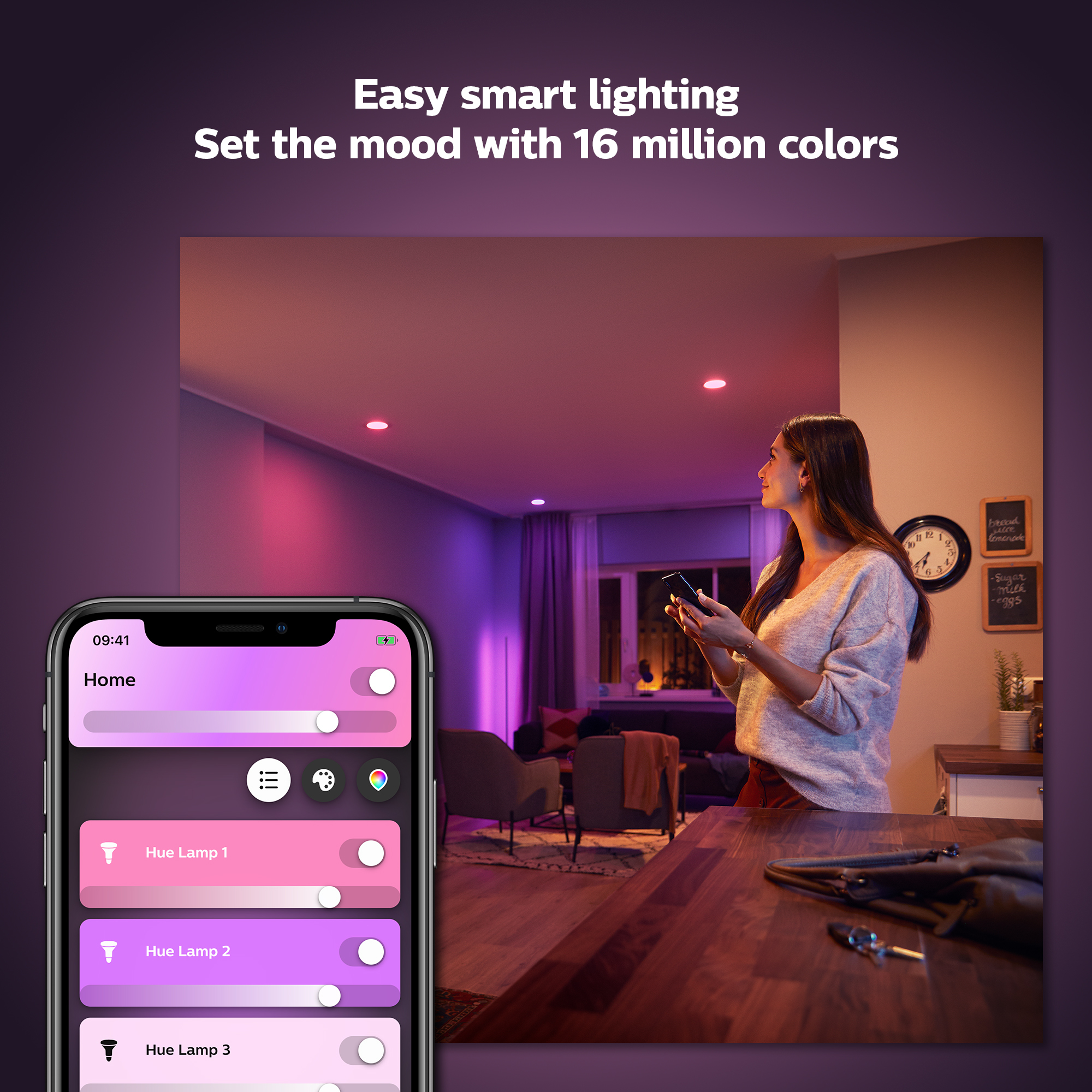 Philips by Signify Philips Hue White and colour ambience A60 – B22 smart bulb – 800 (2-pack) – image 4