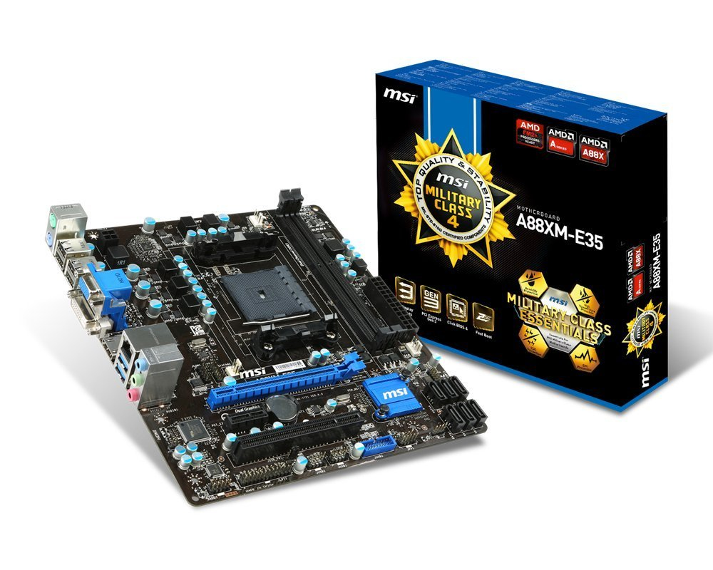 MSI A88XM-E35 AMD A88X Socket FM2+ micro ATX – image 2