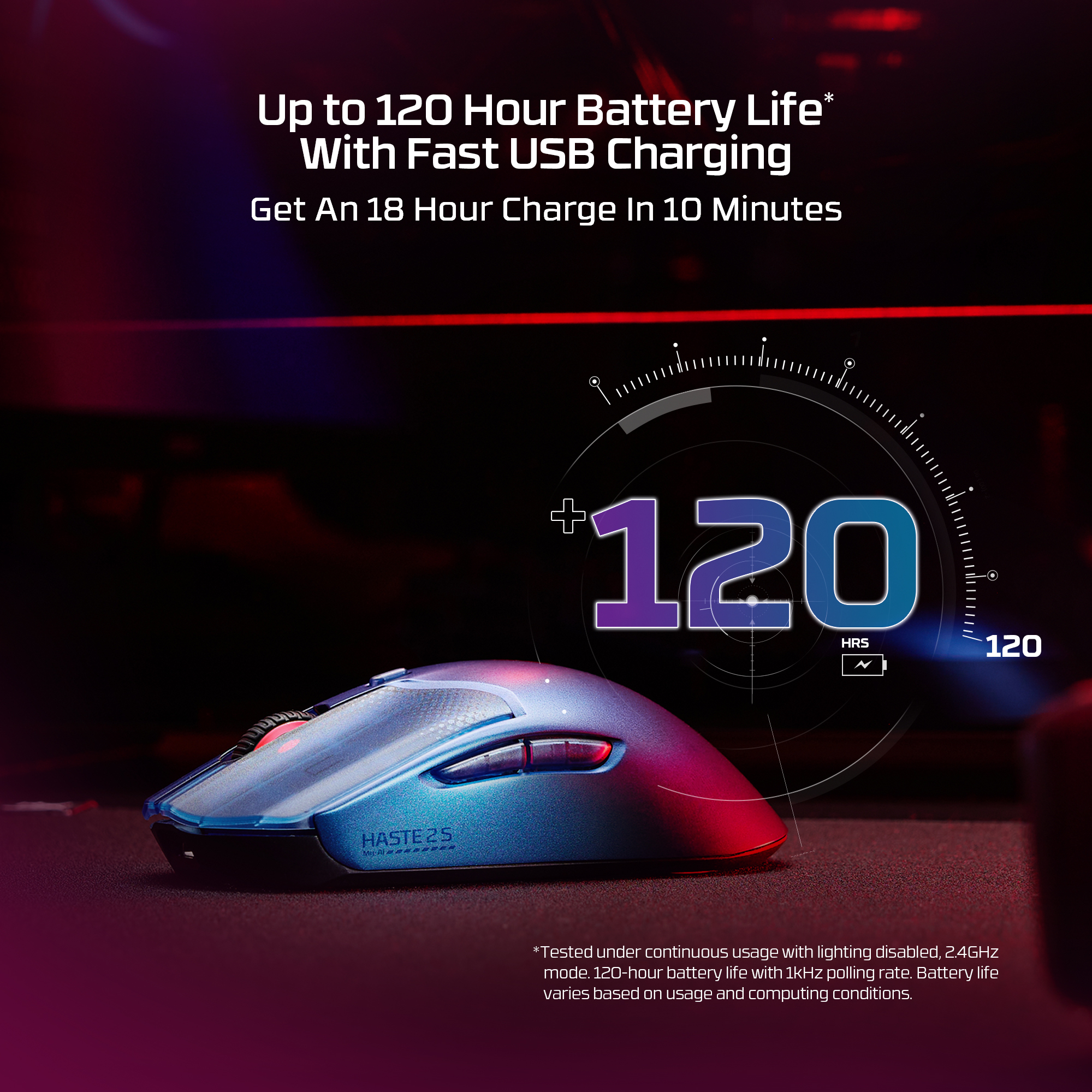 HyperX Pulsefire Haste 2 S Wireless Navy Gaming Mouse – image 6