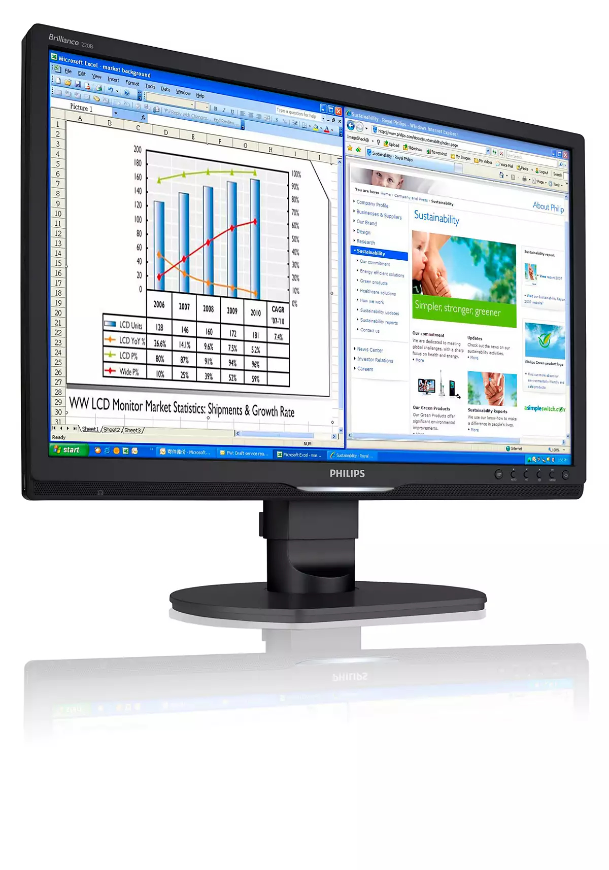 Philips Brilliance 220B1CB/93 computer monitor – image 2