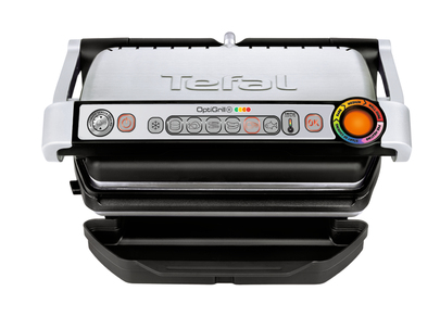 Tefal OptiGrill + Intelligent Health Grill, 6 Automatic Settings, Stainless Steel