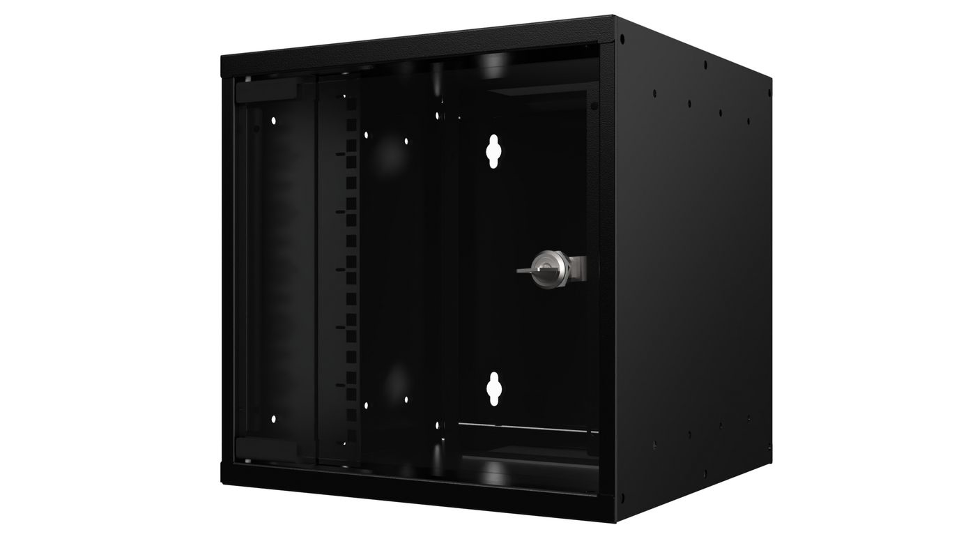 Lanview RSM09U30MNBL rack cabinet 9U Wall mounted rack Black