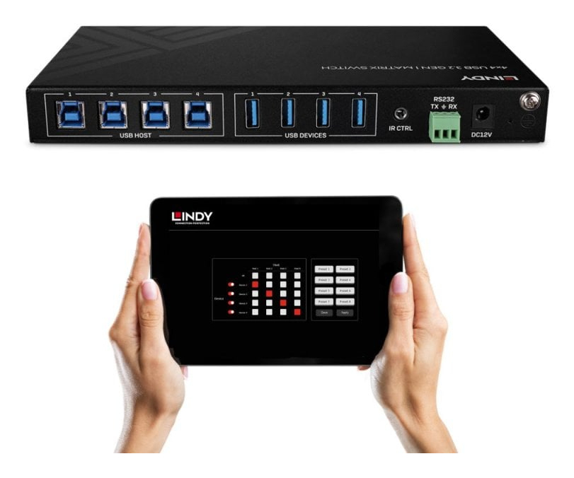 Lindy 4x4 USB 3.2 Gen 1 Matrix Switch – image 5