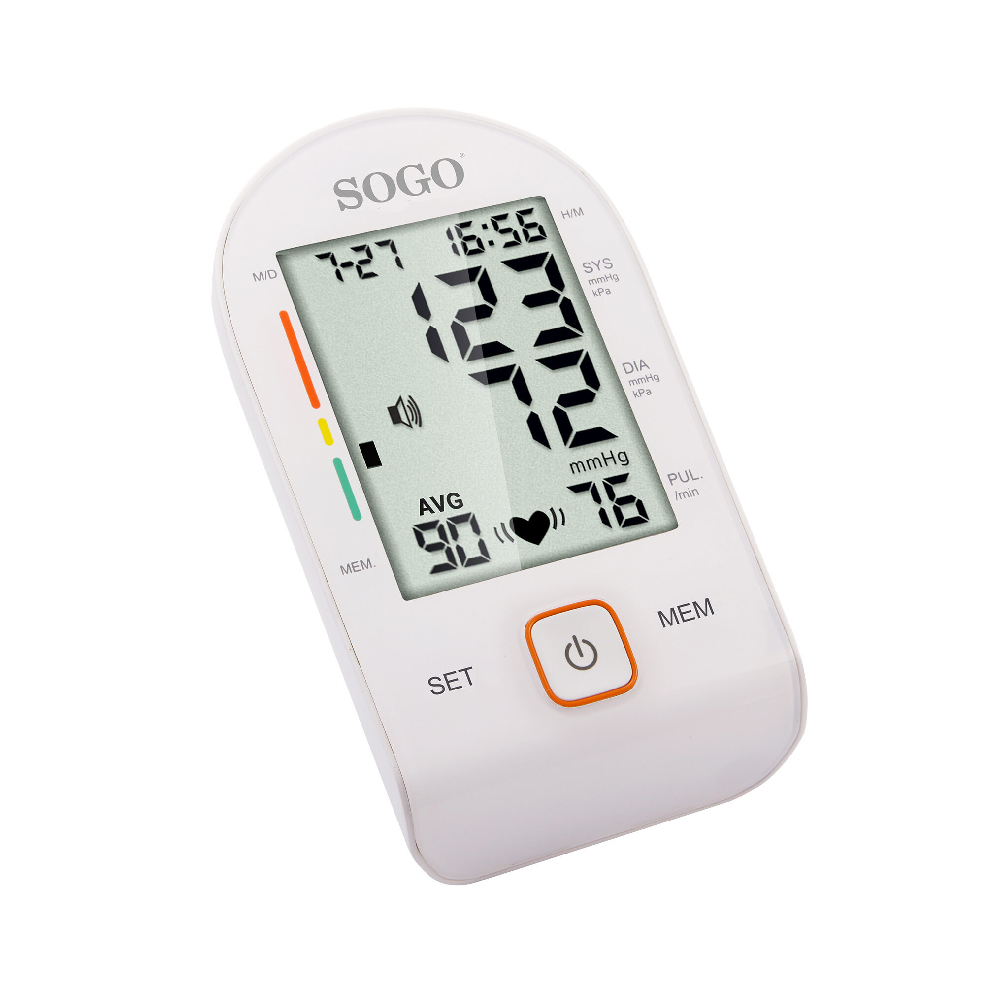 Resim Sogo TEN-SS-14075W Otomatik Üst Kol Dijital Tansiyon Aleti, Beyaz