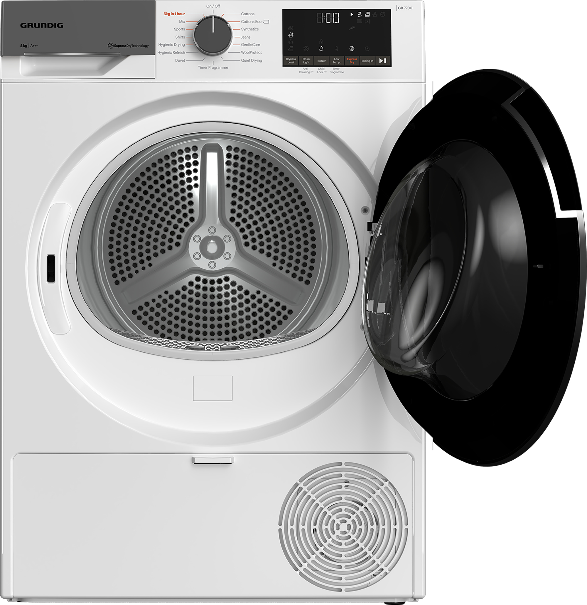 Grundig GT76824EW 8kg ExpressDry Tumble Dryer with Hybrid Drying Technology – image 3