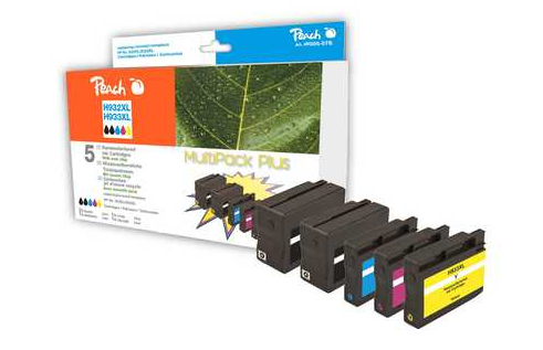 Peach Combi Pack Plus with chip, compatible with No. 932XL, No. 933XL