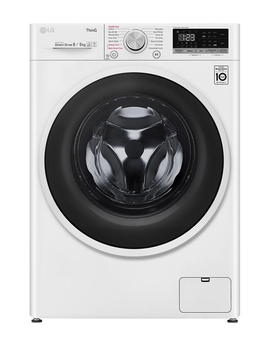 LG F4DT408AIDD washer dryer Freestanding Front-load White