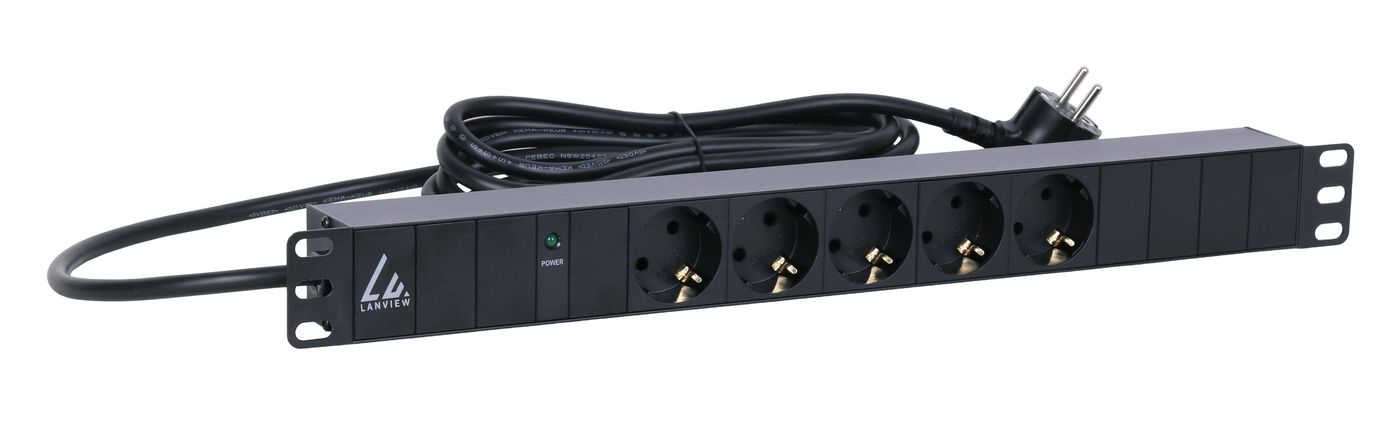 Lanview LVR261816S power distribution unit (PDU) 5 AC outlet(s) 1U Black – image 3