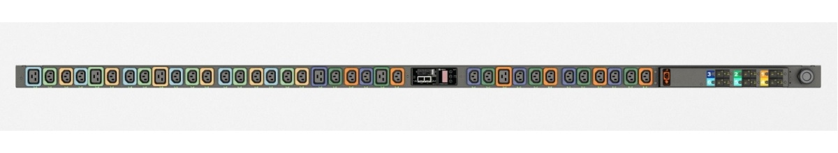Vertiv Geist MNR3EGW1-36PT63-3TL56A0A10-S-A power distribution unit (PDU) 36 AC outlet(s) 0U Black