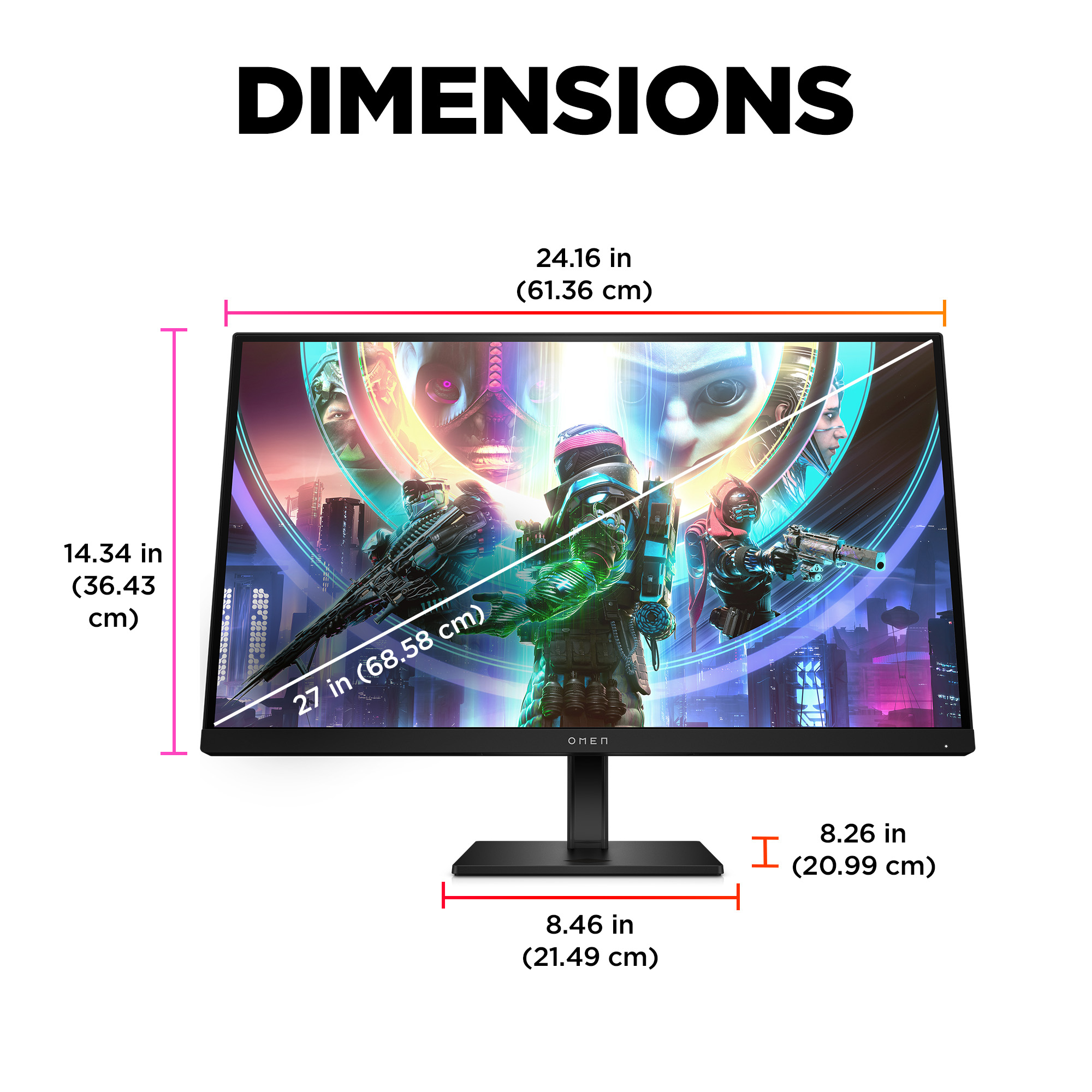 HP OMEN by HP 27 inch QHD 240Hz Gaming Monitor - OMEN 27qs – image 5