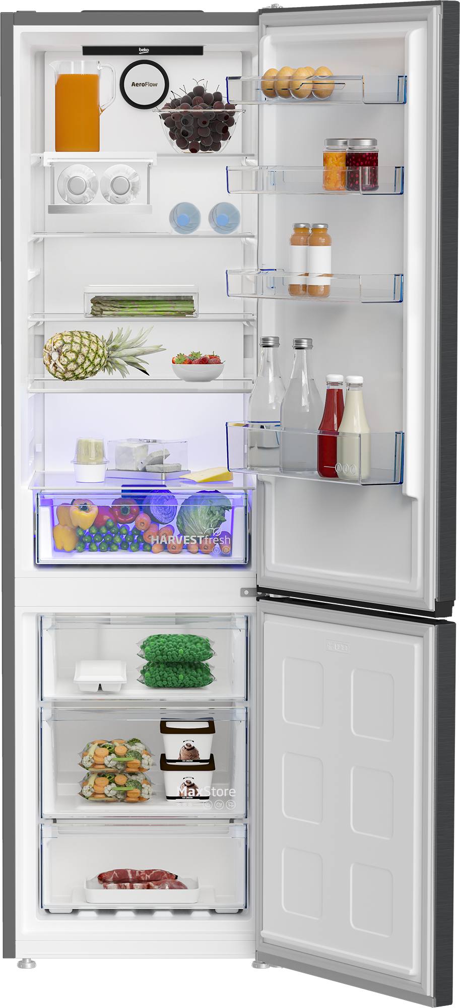 Beko CNG6603VPZ Freestanding AeroFlowTM Fridge Freezer with HarvestFreshTM – image 3