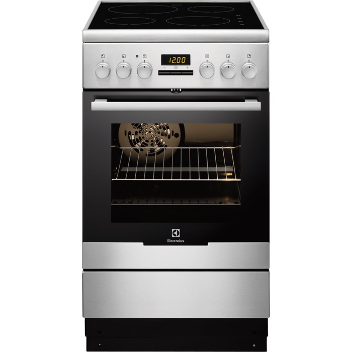 Electrolux EKI55550OX Freestanding cooker Electric Black, Stainless steel