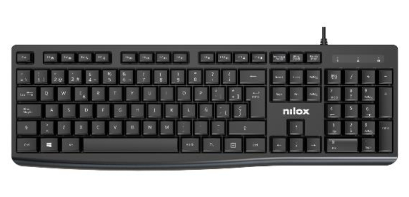 Nilox NXKBE000013 keyboard Office USB Spanish Black