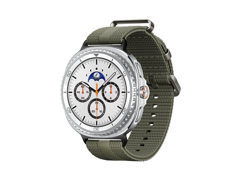 Samsung Galaxy Watch 8 Classic, Bluetooth, 46mm, Hybrid Band, White + Athleisure Band, Green, S/M – image 1