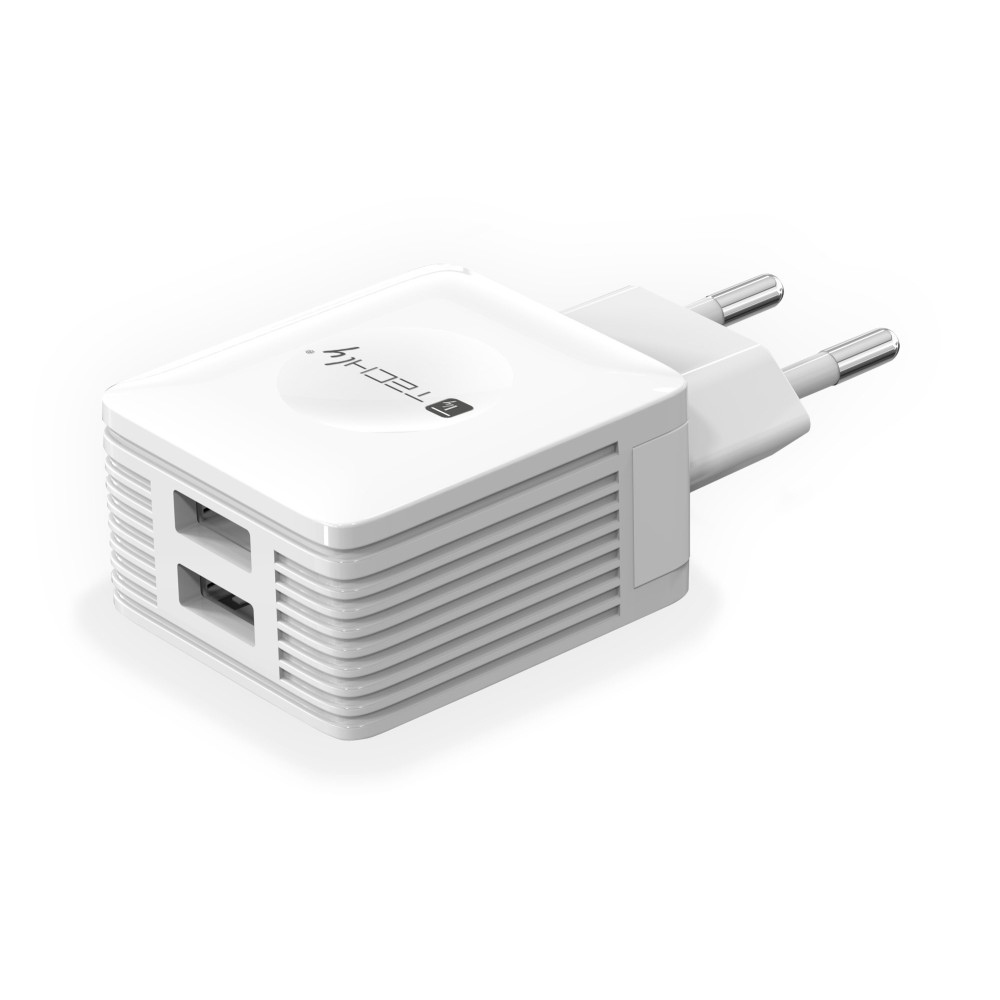 Techly IPW-USB-EC152W mobile device charger Universal White AC Indoor – image 1