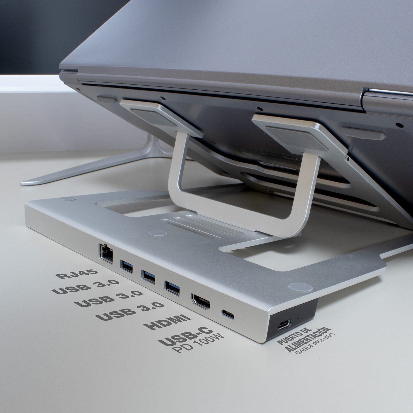 CoolBox Coo-atril-dock Wired USB 3.2 Gen 1 (3.1 Gen 1) Type-C Grey – image 3