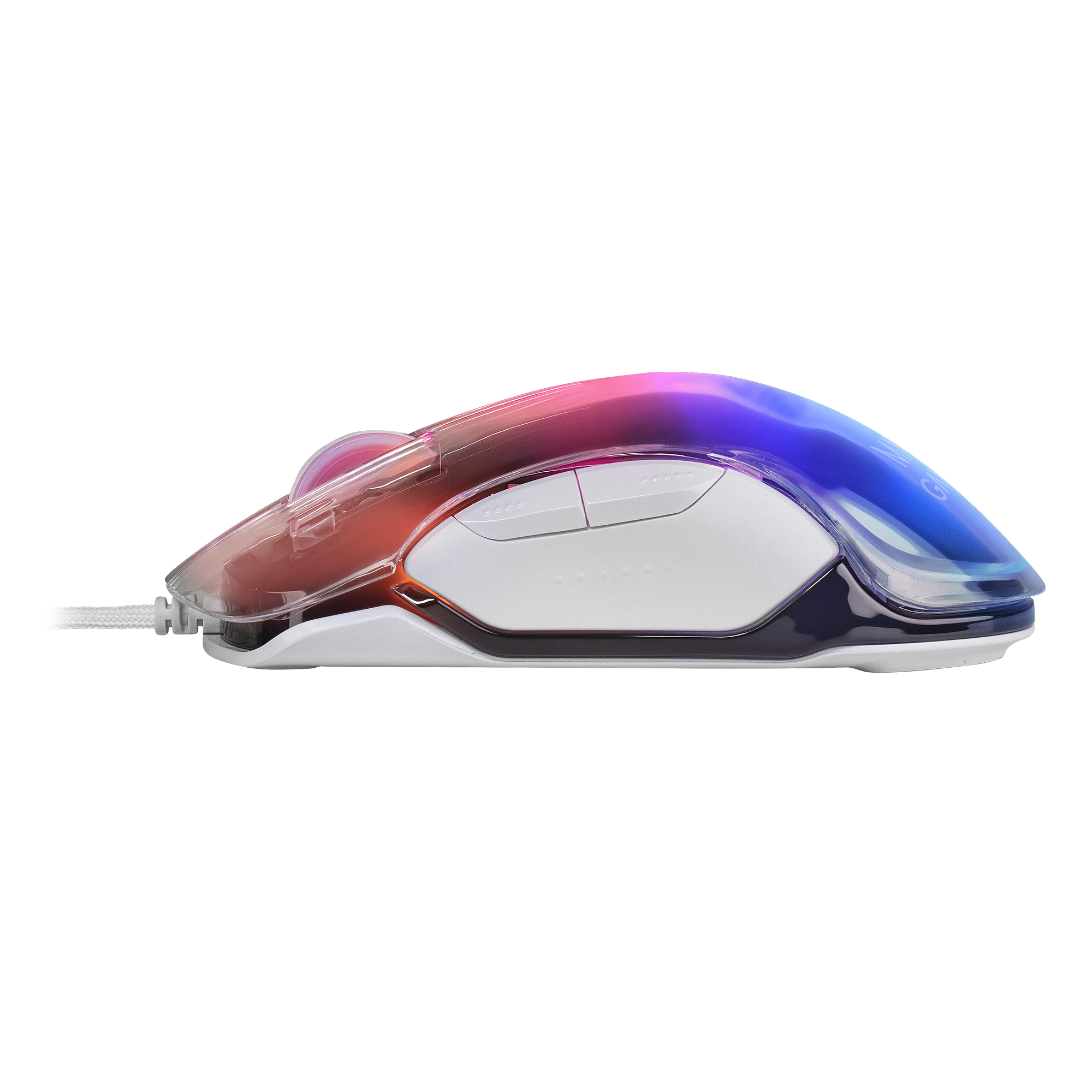 Mars Gaming MMGLOW Chroma-Glow RGB Gaming Mouse Mirror Finish Ultra-Lightweight 12800 DPI White – image 3