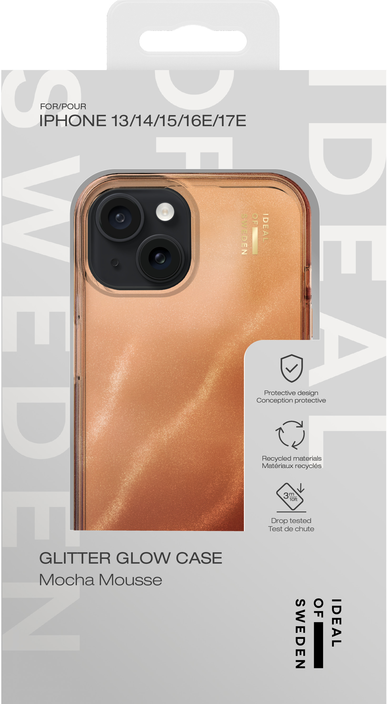 iDeal of Sweden Clear Case iPhone 13 / 14 / 15 / 16e / 17e Mocha Mousse – image 4