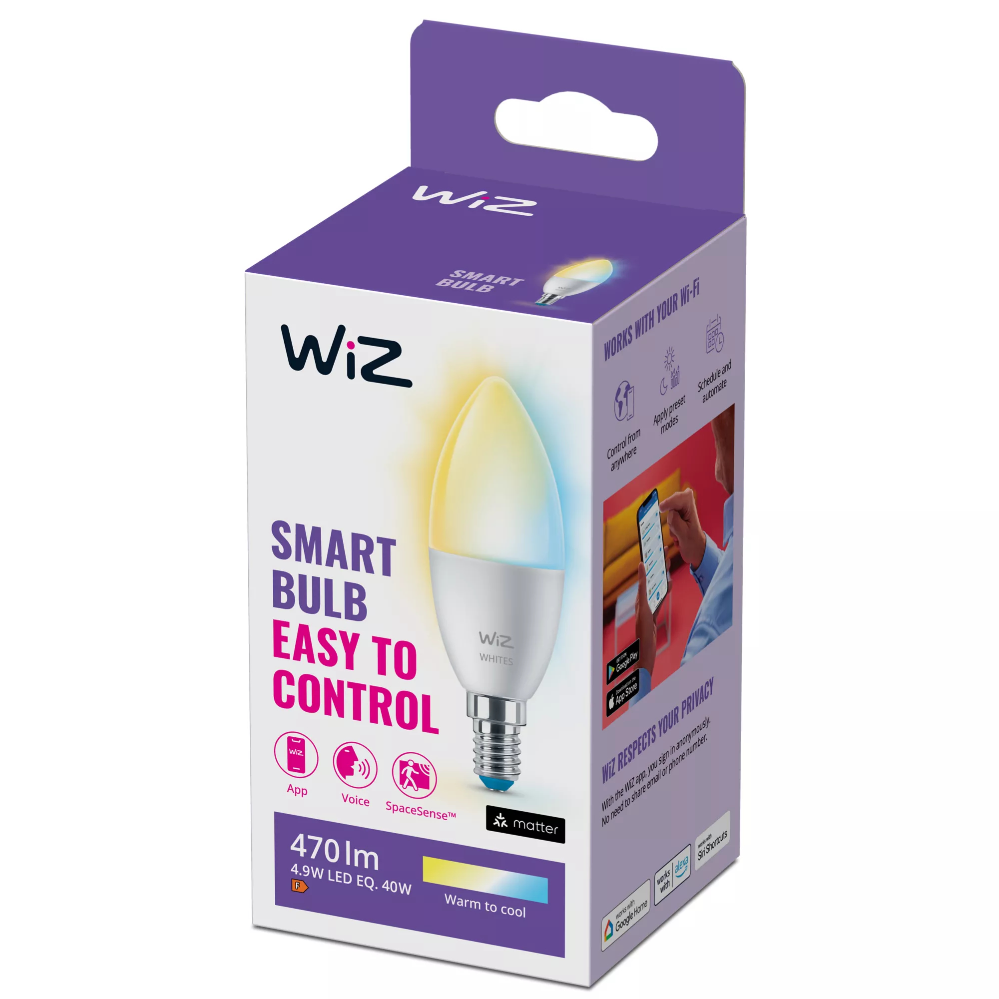 WiZ Candle 40 W C37 E14 – image 2