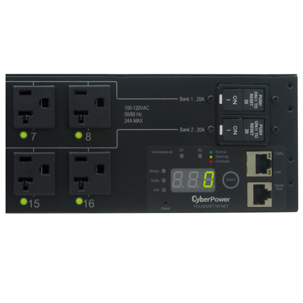 CyberPower PDU30SWT16FNET power distribution unit (PDU) 16 AC outlet(s) 2U Black – image 4