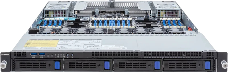 GIGABYTE R183-S90-AAV2 Intel C741 LGA 4677 (Socket E) Rack (1U) Black, Steel – image 2