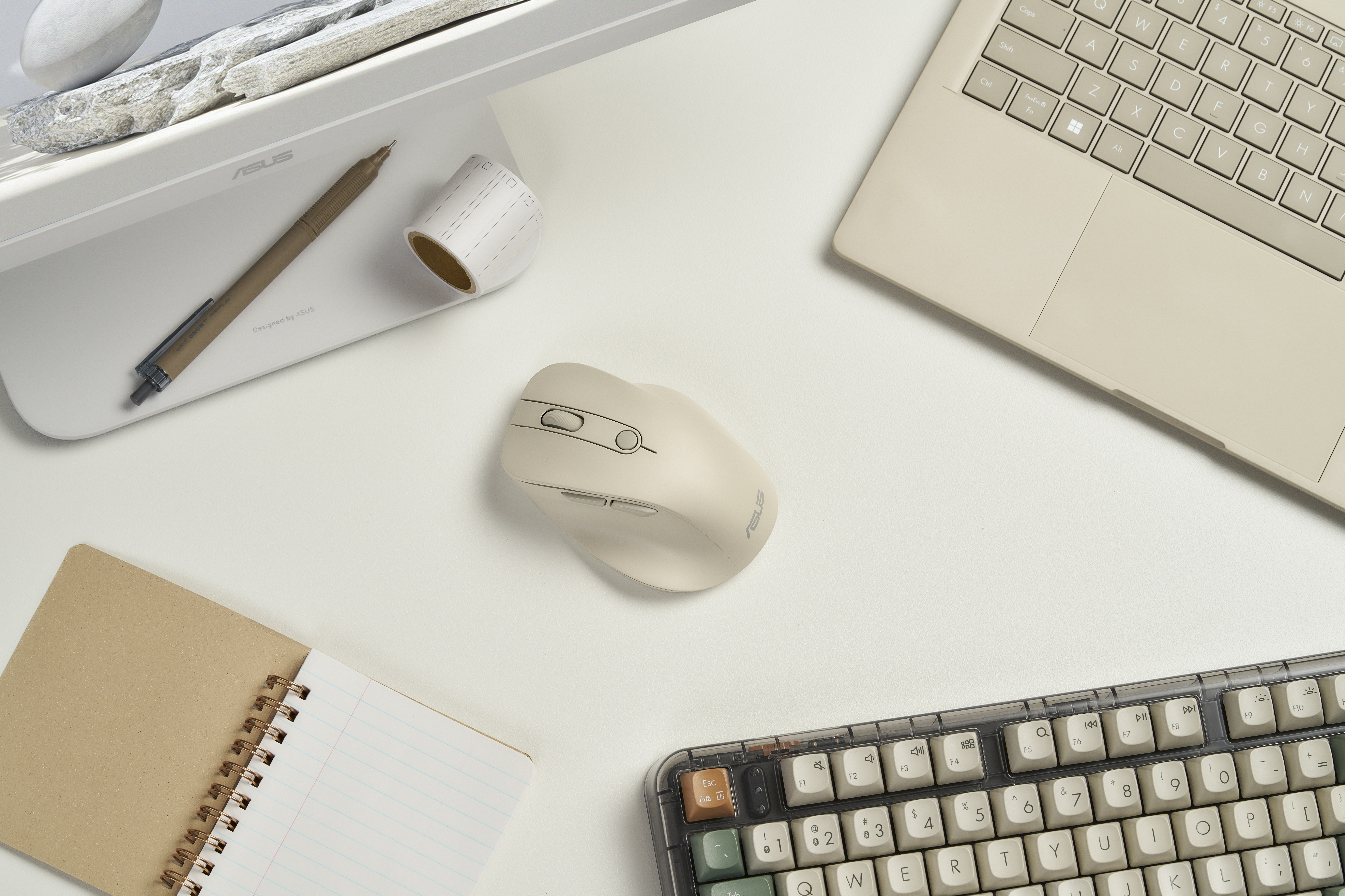 ASUS MD105             Maus wireless 2400dpi Milky White
